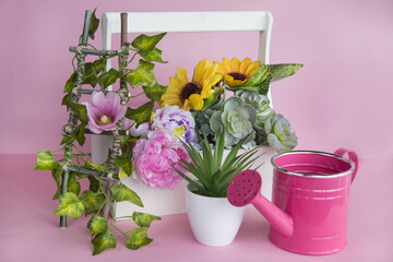 flowers in boots flower festival landscape.