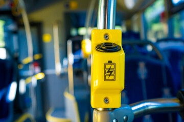 Free USB charging port inside the bus
