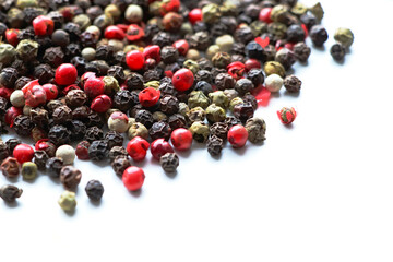 Pepper sprinkled on the table