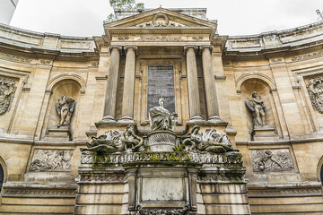 Fountain of the four seasons (Fontaine des Quatre-Saisons, 1745) - monumental public fountain at Grenelle Street, Paris, France. It was executed by Edme Bouchardon, royal sculptor of King Louis XV.
