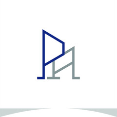 PA Initial Logo Design Vector