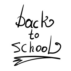 Hand-Drawn Back to School Sketchy Notebook Doodles with Lettering, Books, Shooting Stars, Hearts, and Swirls- Illustration Design Elements on Lined Sketchbook Paper Background