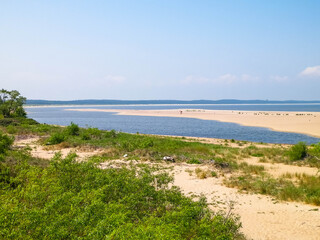 Fototapeta na wymiar Baltic Sea Coast on Sobieszewska Island. The estuary of the Vistula River.