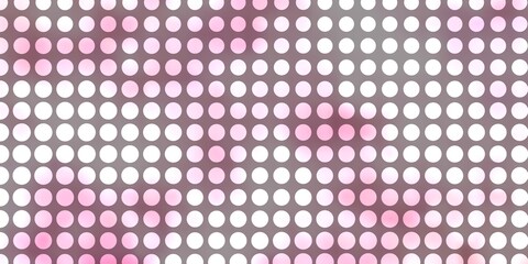 Light Red vector pattern with circles. Abstract illustration with colorful spots in nature style. Design for posters, banners.