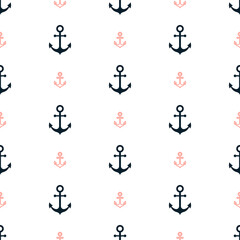 Anchor icon isolated on white background. Seamless vector illustration.