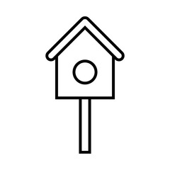 birds house line style icon design, farm agronomy lifestyle agriculture harvest rural farming and country theme Vector illustration
