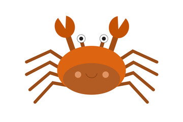 Crab isolated on white background.