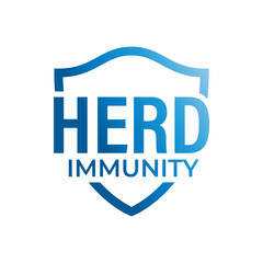 Herd immunity logo icon for New normal lifestye concept.