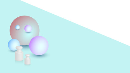 Light abstract. 3d set of balls with weights and shadows EPS10