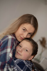 mother and daughters, close-knit family, beautiful girls, sisters of relatives, relationships