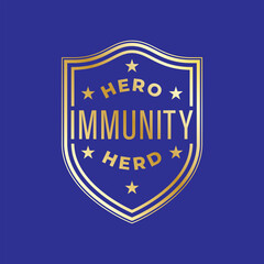 Herd immunity logo icon for New normal lifestye concept.
