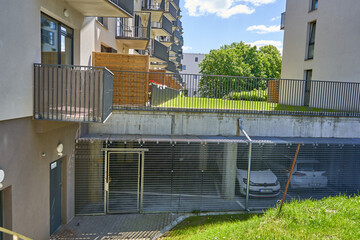 Underground parking in new apartment building