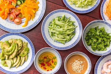 Sauces and vegetables for traditional asian cooking