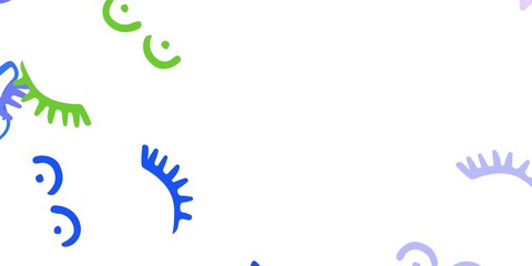 Light Blue, Red vector texture with women's rights symbols.