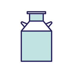 milk can line and fill style icon design, dairy breakfast and food theme Vector illustration