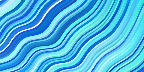 Obraz premium Light BLUE vector background with curves. Abstract illustration with gradient bows. Design for your business promotion.