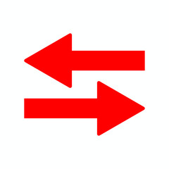 Red arrow icon vector