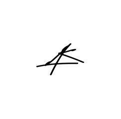 initials logo letter a and k abstract