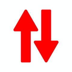 Red arrow icon vector