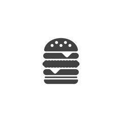 hamburger, burger icon vector illustration