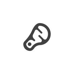 steak, food icon vector illustration