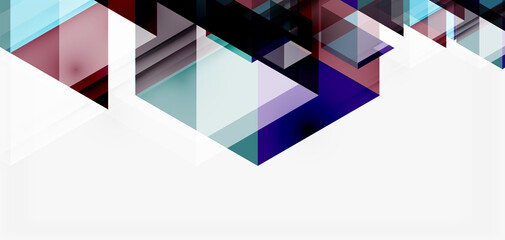 Fototapeta premium Geometric abstract background, mosaic triangle and hexagon shapes. Trendy abstract layout template for business or technology presentation, internet poster or web brochure cover, wallpaper