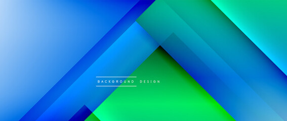 Square shapes composition, fluid gradient geometric abstract background. 3D shadow effects, modern design template