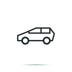 car  icon line logo vector illustration 