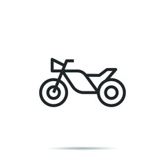 Motorcycle  icon line logo vector illustration 