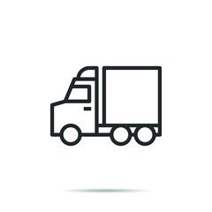 Fototapeta premium Truck icon line logo vector illustration 