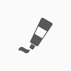 dental toothpaste tube, vector illustration