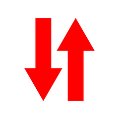 Red arrow icon vector