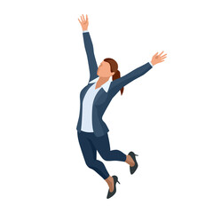 Isometric Business women stylish isolated on white. Business ladies, business woman character pose