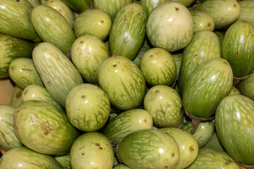 Organic Eggplant in an Indian Vegetable Market for Selling
