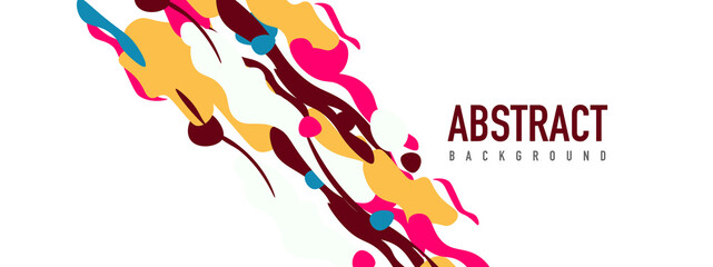 Trendy liquid style shapes abstract design, dynamic vector background for placards, brochures, posters, web landing pages, covers or banners