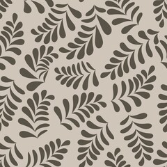 monochrome floral seamless pattern, background, wallpaper, texture vector design