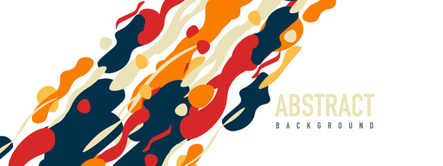 Trendy liquid style shapes abstract design, dynamic vector background for placards, brochures, posters, web landing pages, covers or banners