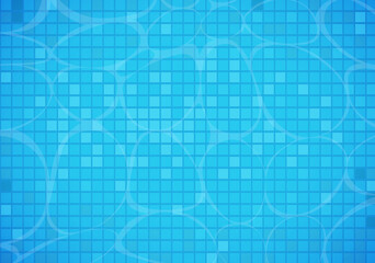 Swimming pool background. Modern blue swimming pool for backdrop, banner, wallpaper, surface pattern, cover and banner. Creative art concept, vector illustration background