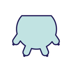 cow udder line and fill style icon design, dairy breakfast and food theme Vector illustration