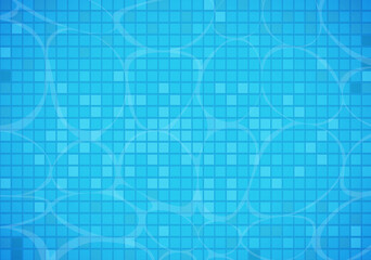 Swimming pool background. Modern blue swimming pool for backdrop, banner, wallpaper, surface pattern, cover and banner. Creative art concept, vector illustration background