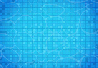 Swimming pool background. Modern blue swimming pool for backdrop, banner, wallpaper, surface pattern, cover and banner. Creative art concept, vector illustration background
