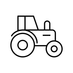 farm tractor line style icon design, agronomy lifestyle agriculture harvest rural farming and country theme Vector illustration