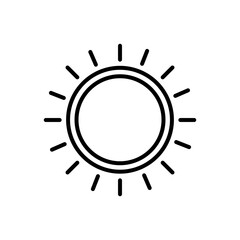 Sun line style icon design, summer nature tropical season holiday sunny weather and energy theme Vector illustration