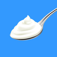 spoon of yogurt