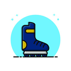 Roller Skate Sporty Footwear. Skate Shoe Vector Sport Icon Illustration