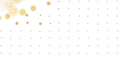 Light Red, Yellow vector texture with memphis shapes.