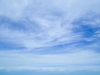 The white cloud fly in the blue sky, Rayong, Thailand