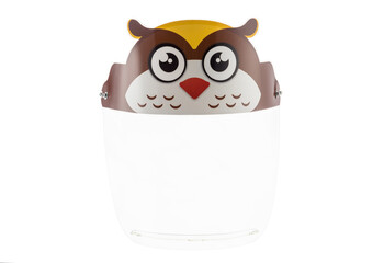 Protective mask with drawings of animals from the virus for children. Isolated