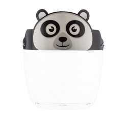 Protective mask with drawings of animals from the virus for children. Isolated