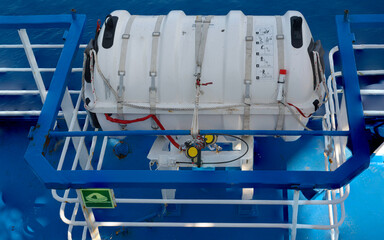 Liferaft save lives during an accident at sea